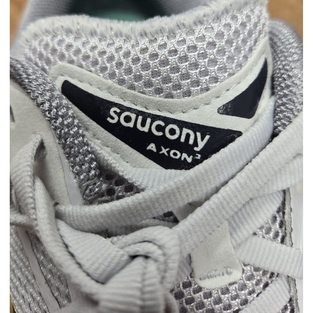 Saucony Shoes Womens 10 Axon 3 White Red Athletic Running Walking Sneakers - Picture 9 of 12